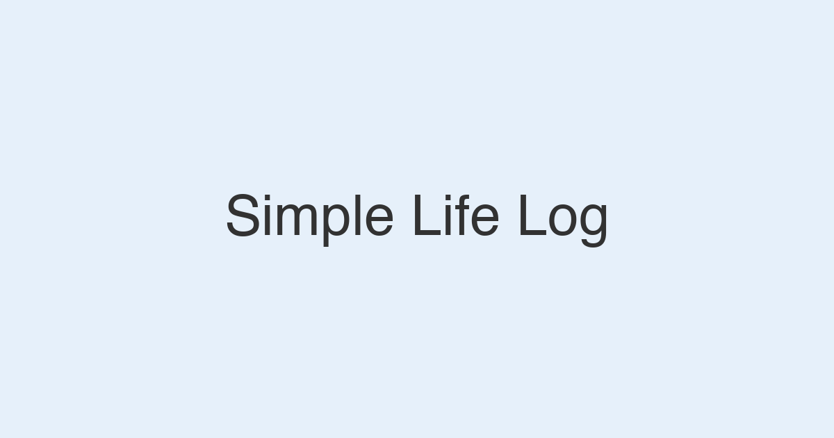 Simple Life Log